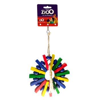 ZioO ahşap renkli tahtalı silindir papağan oyuncak 02 1990