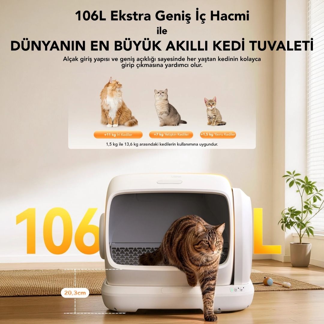 C41 Akıllı Otomatik Kedi Tuvaleti-3