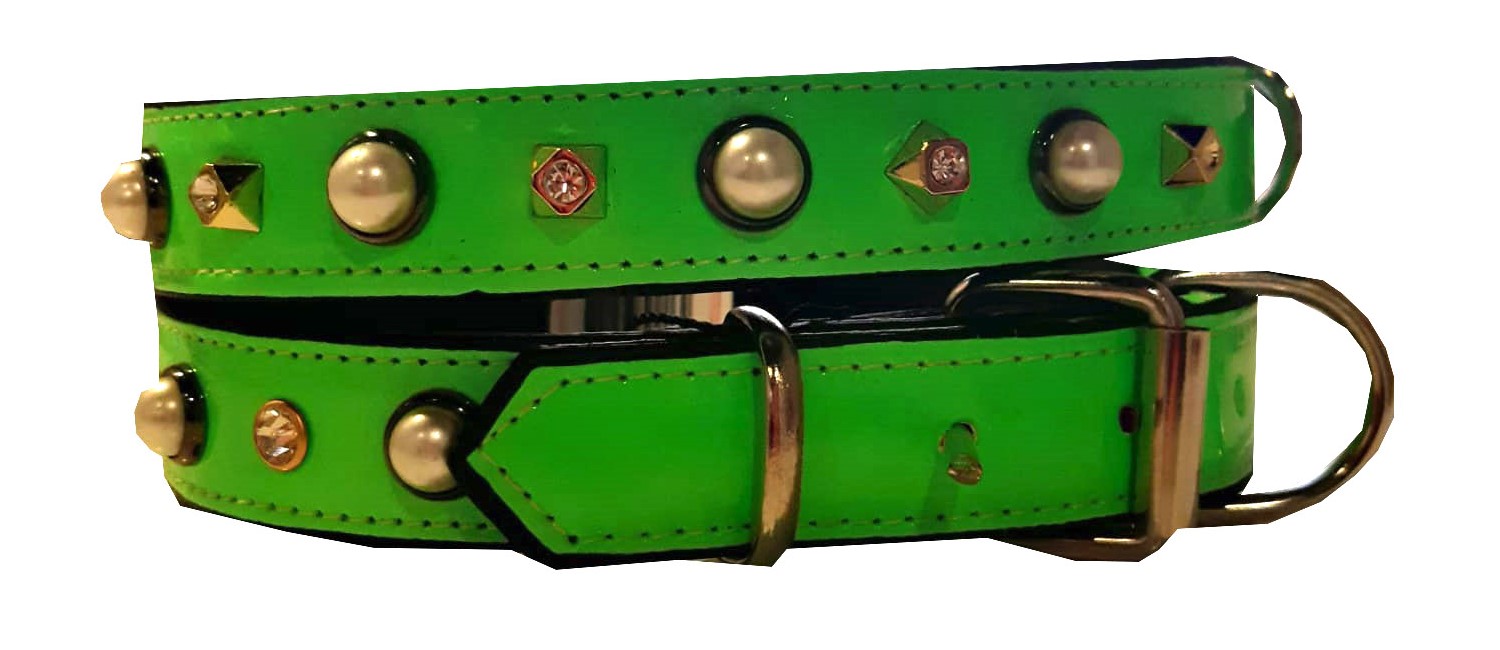 Mojo 206 neon lüx incili taşlı yeşil 2.5cm -1