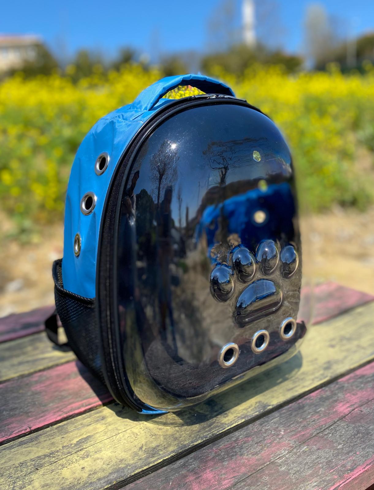 mojo pati kabartmalı astronot taşıma çantası mavi-1
