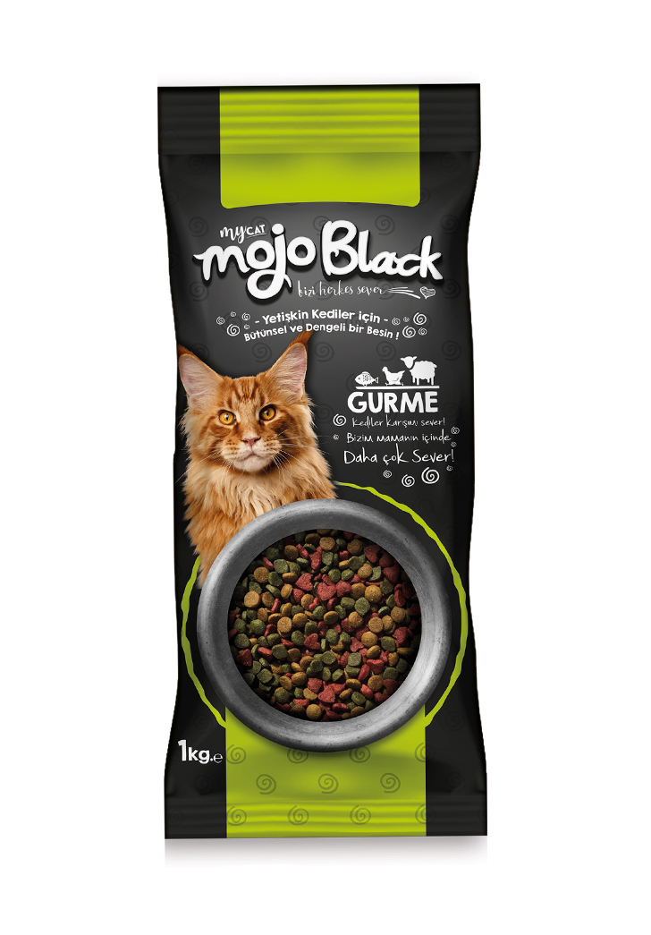 mycat mojo black gurme kedi maması 1kg-1