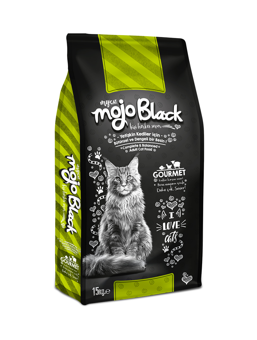 mycat mojo black gourme kedi maması 15kg-1