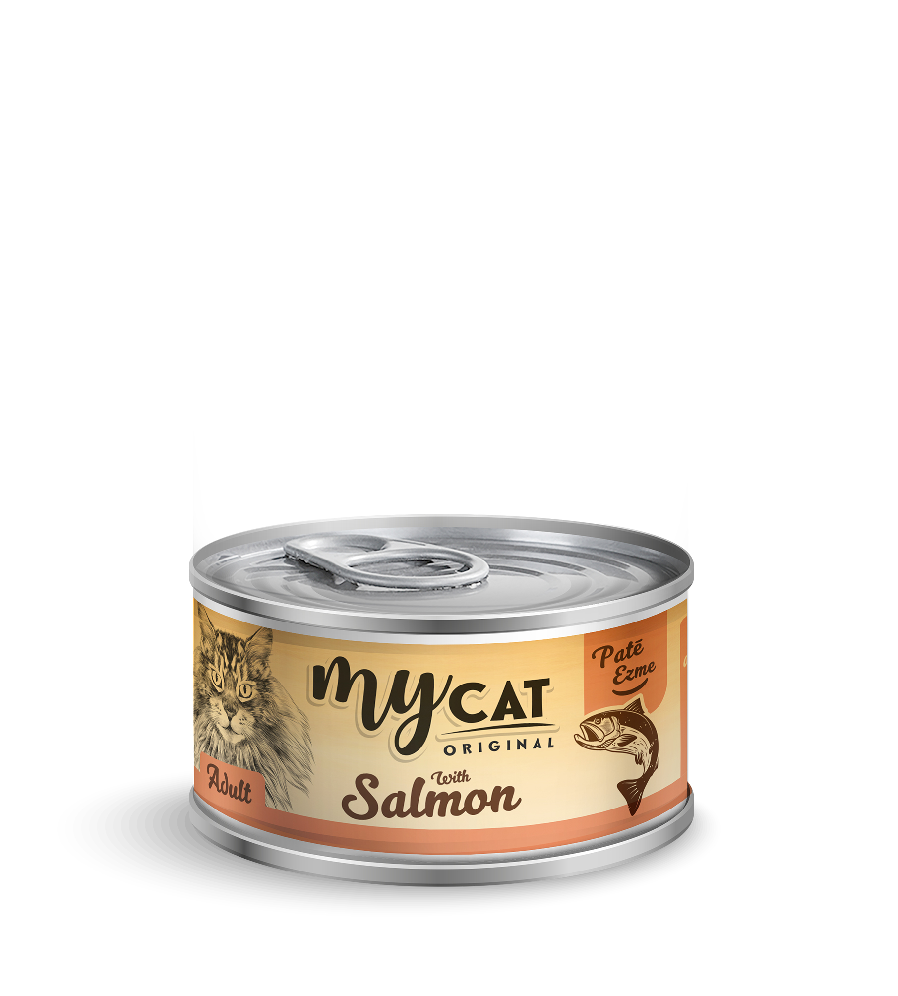 Mycat somon etli pate kedi konservesi 80gr (24'lü)-1