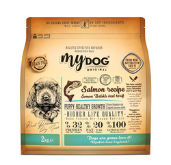 mydog low grain somon balıklı puppy-yavru köpek maması 2kg-1