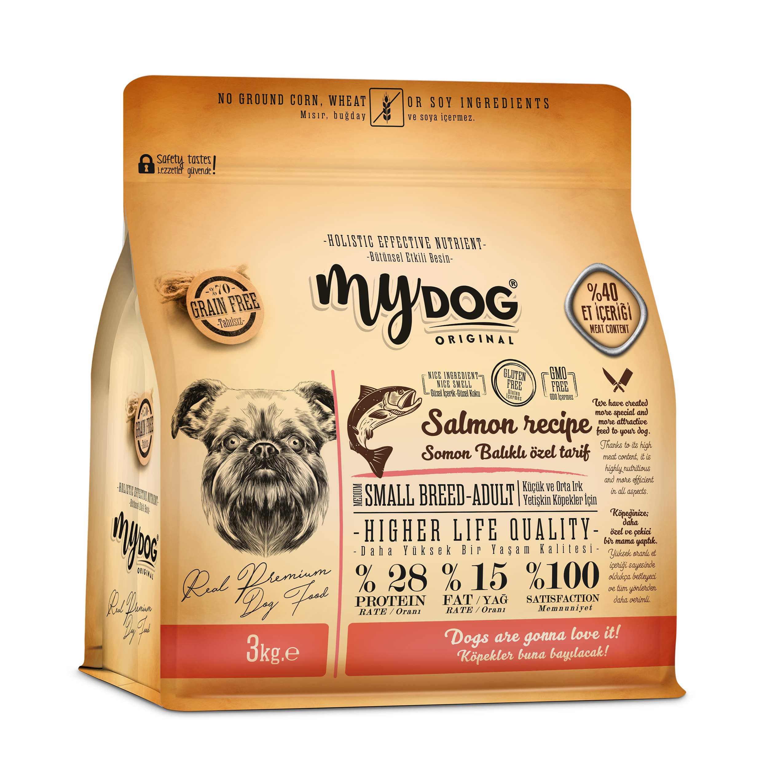 mydog original somon balıklı small breed-küçük ve orta ırk köpek 3kg-1