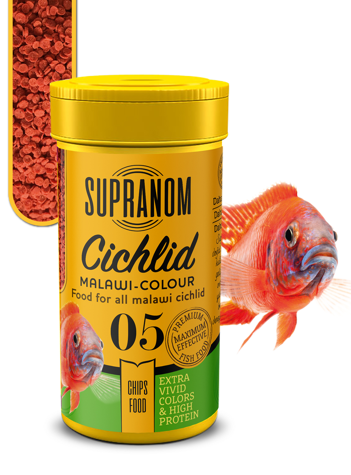 Supranom cichlid balık yemi malawi-colour chips food 100ml (05)-1