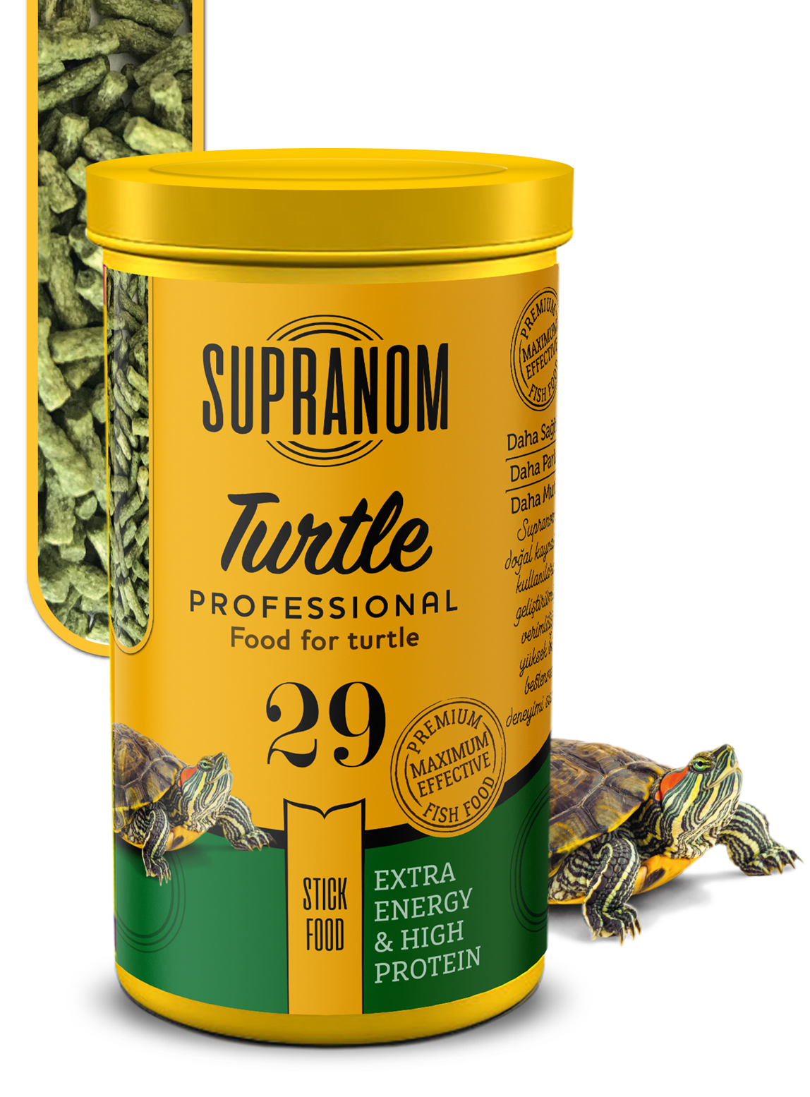 Supranom kaplumbağa yemi turtle stick food 250ml (29)-1