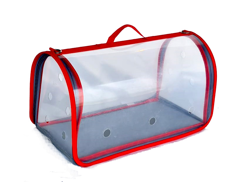 tcs-31 şeffaf flybag taşıma çantası kırmızı 50*26*28cm-1