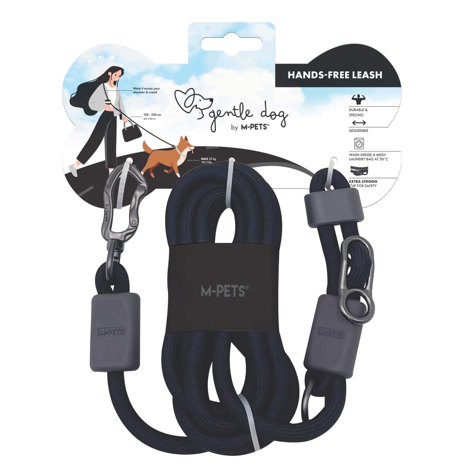 10860899 M-Pets Gentle Dog Fonksiyonel Gezdirme Tasma Black-1