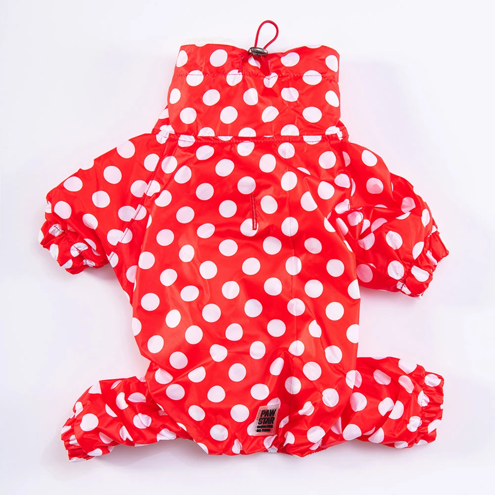 23520 Kırmızı Dots Tulum Yağmurluk M beden-2