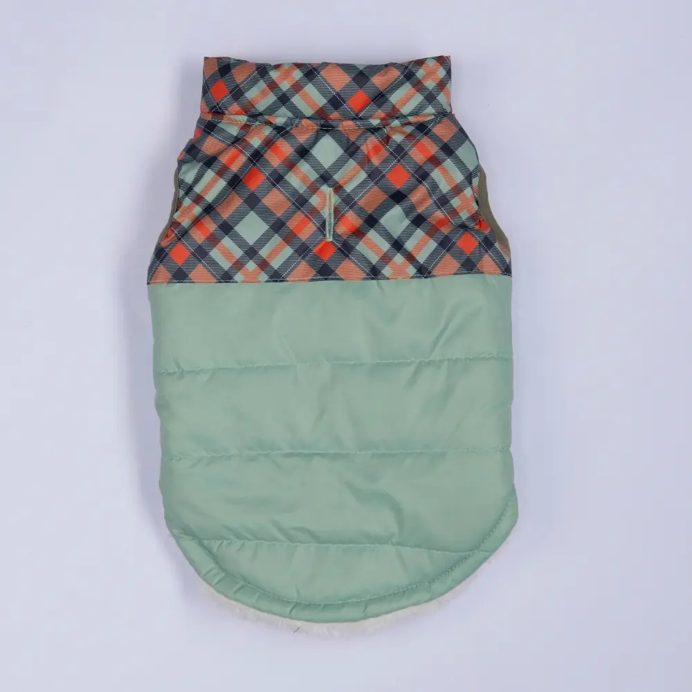 26108 Yeşil Plaid Yelek 2XL Beden-2