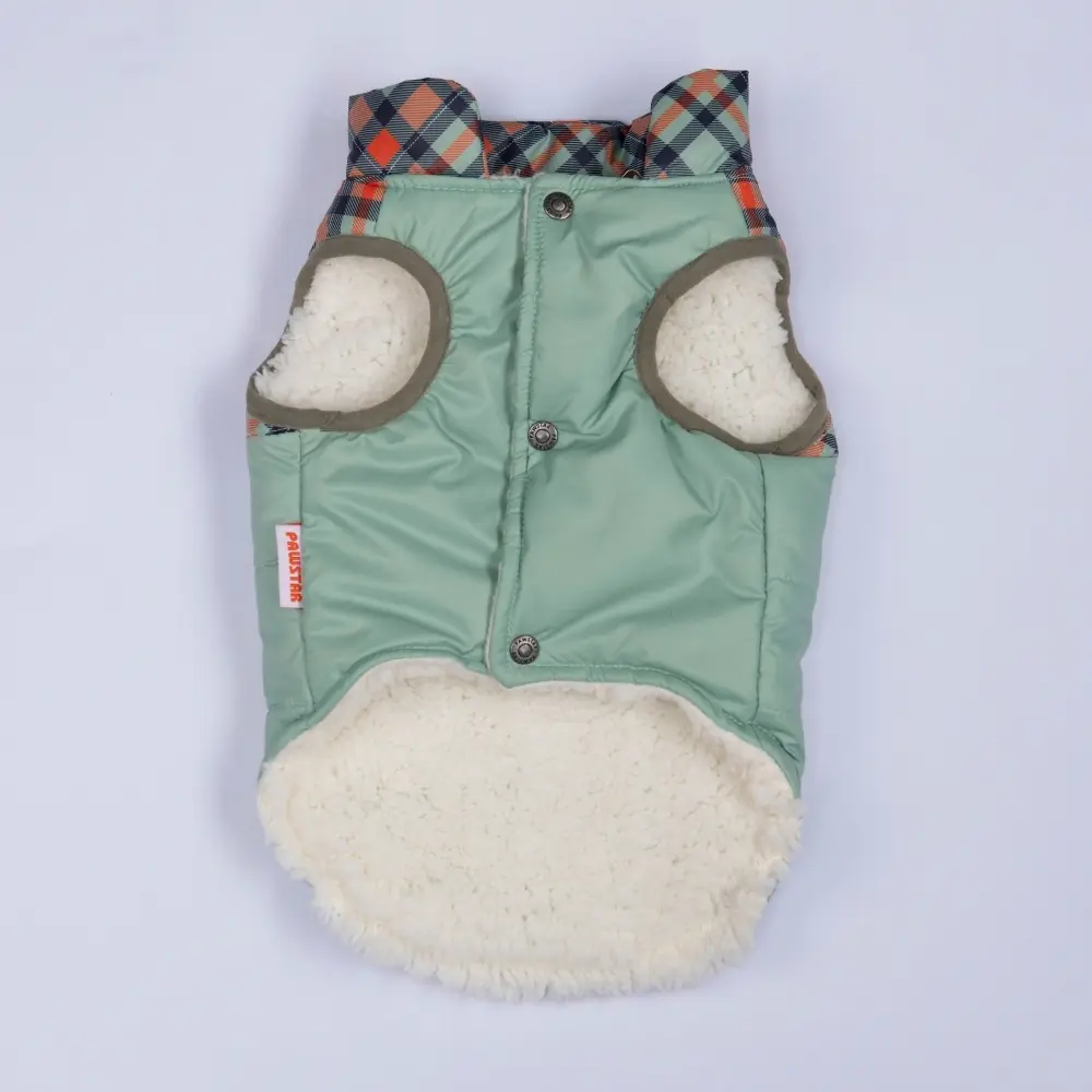 26108 Yeşil Plaid Yelek 2XL Beden-3