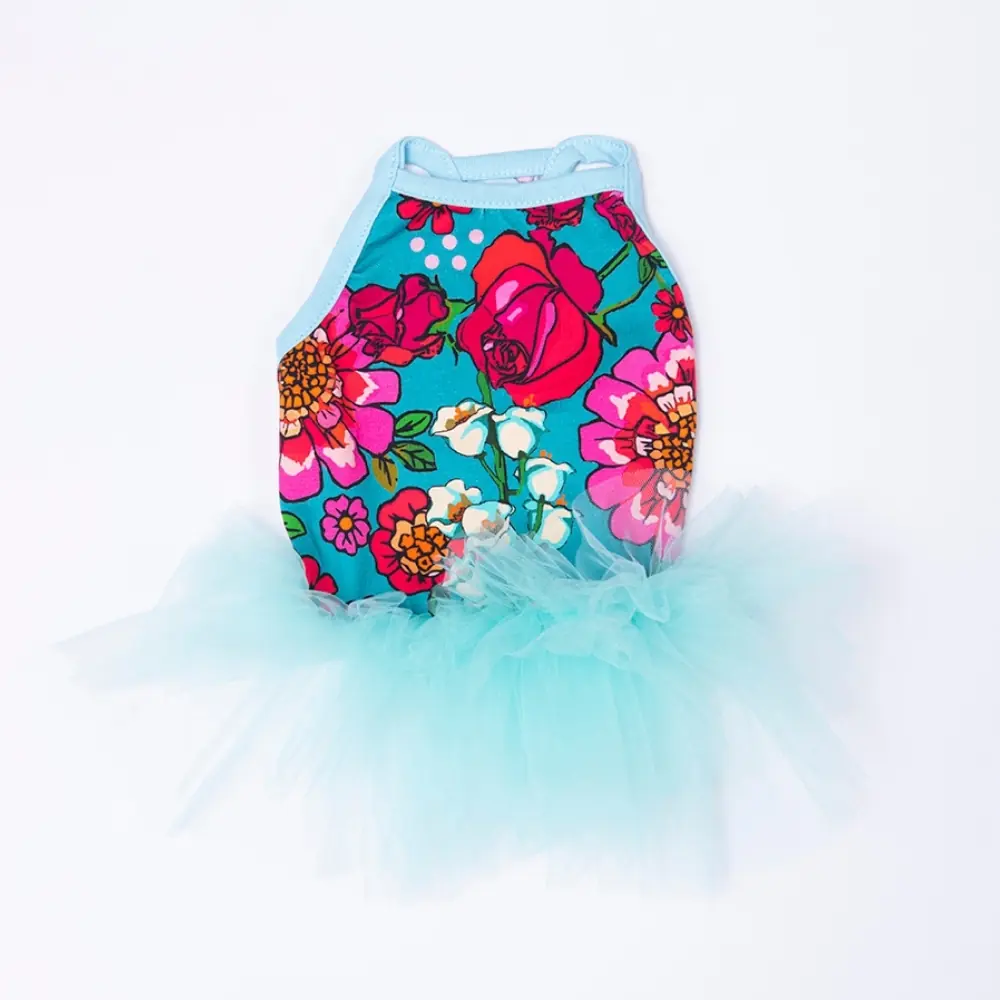 26305 Yeşil Wildflowers Elbise XL Beden YPAW-2