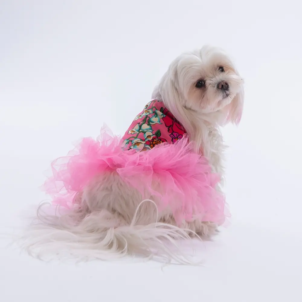26306 Pembe Wildflowers Elbise L Beden YPAW-1