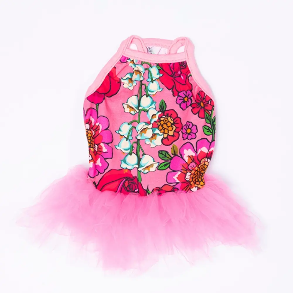 26306 Pembe Wildflowers Elbise L Beden YPAW-2