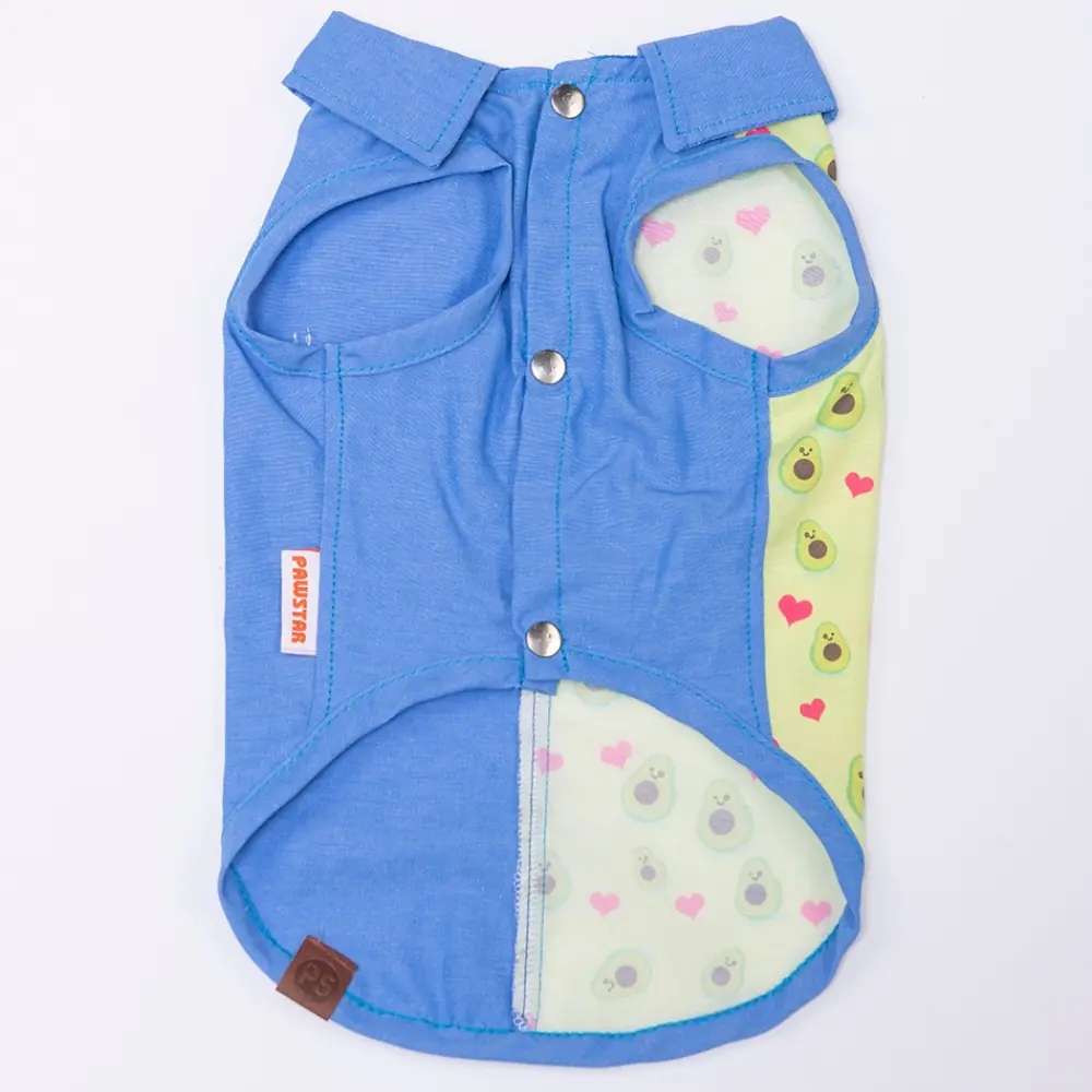 26408 Avo Bliss Desenli Denim Gömlek L beden-3