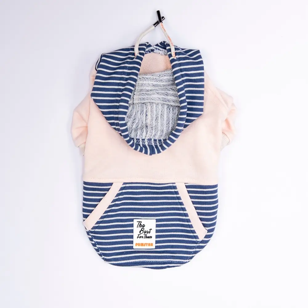 26724 Pembe Sera Stripe Hoodie XL Beden KPAW-2