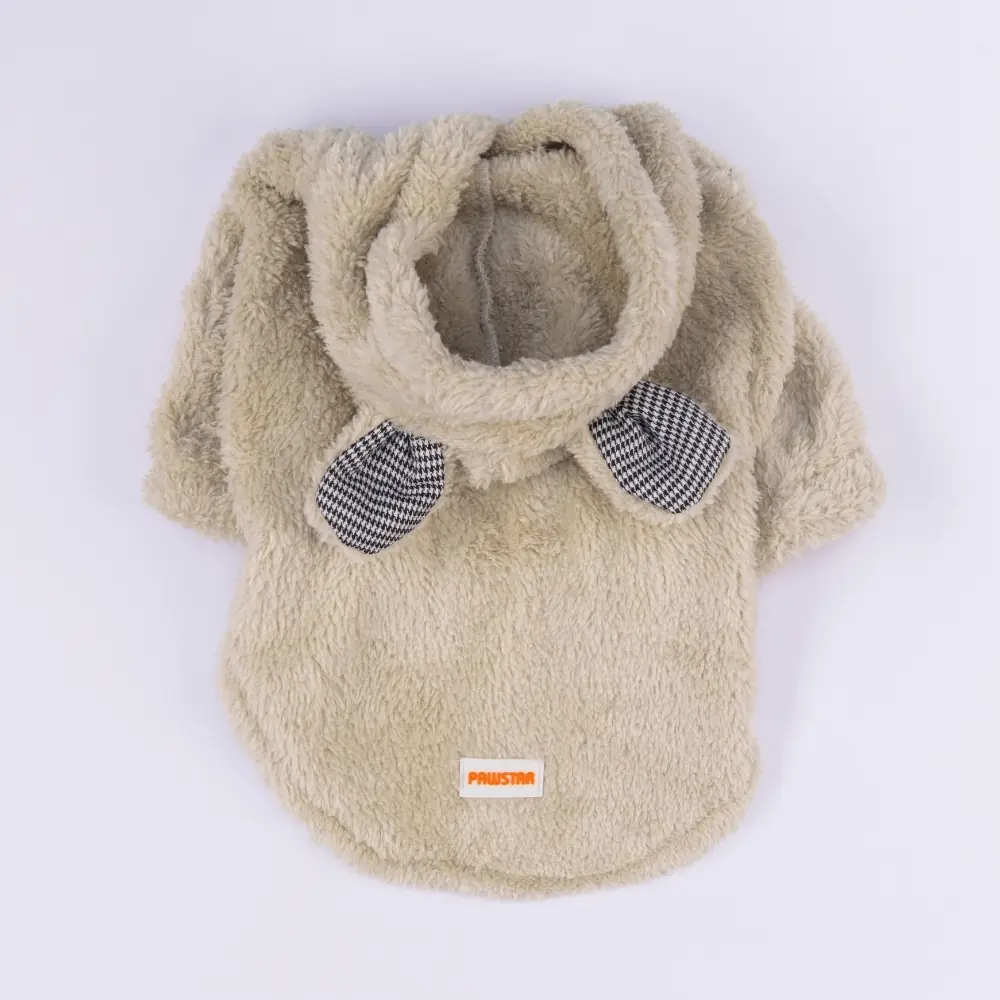 26735 Açık Bej LuccaTeddy Hoodie XL Beden KPAW -2
