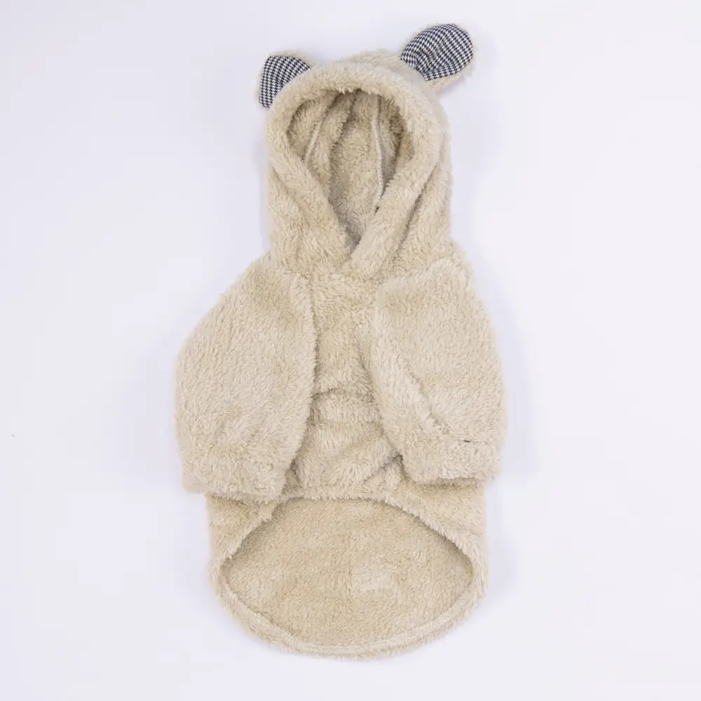 26735 Açık Bej LuccaTeddy Hoodie XL Beden KPAW -3