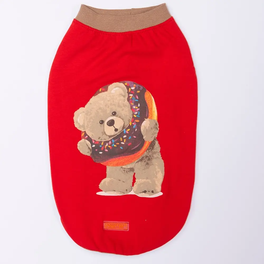26807 Kırmızı Donut Teddy Tişört 2XL Beden YPAW-2