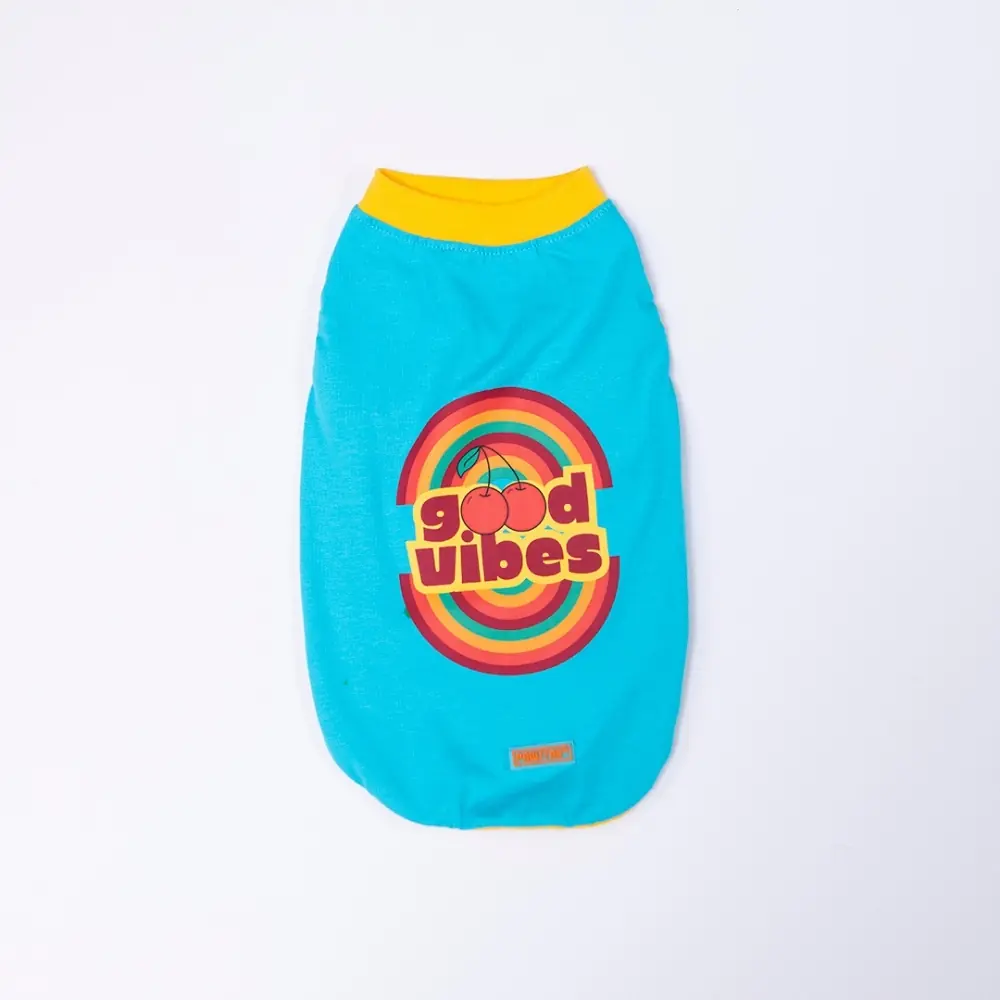 26811 Turkuaz Good Vibes Tişört L Beden YPAW-2