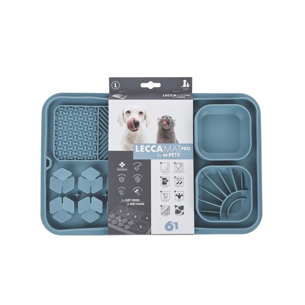 Lecca Pro 6İN1 Yavaş Beslenme ve Yalama Matı Blue L Beden Brsp-60569317 -1