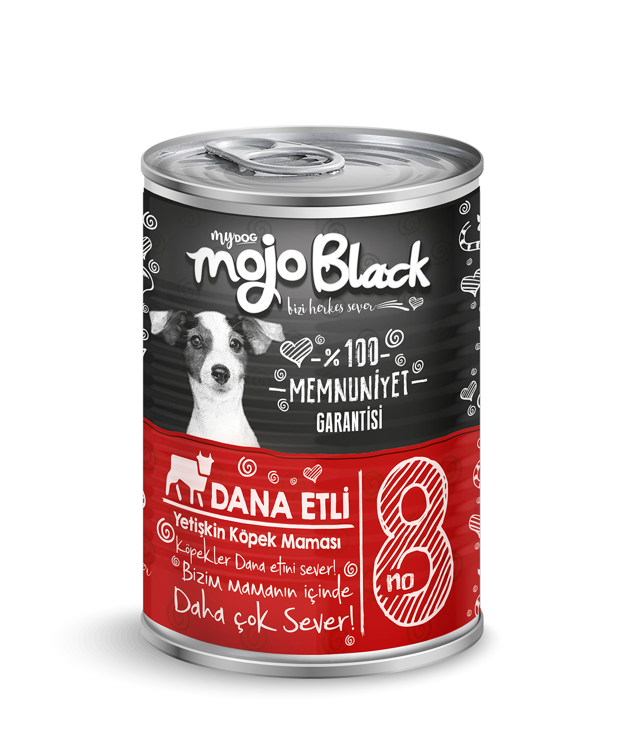 PF Mojo black chunk parça dana etli köpek konservesi 400 gr -1