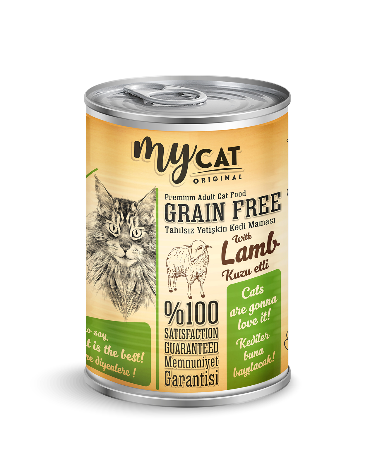 PF Mycat tahılsız kuzu etli kedi konservesi 400gr 6'lı -1