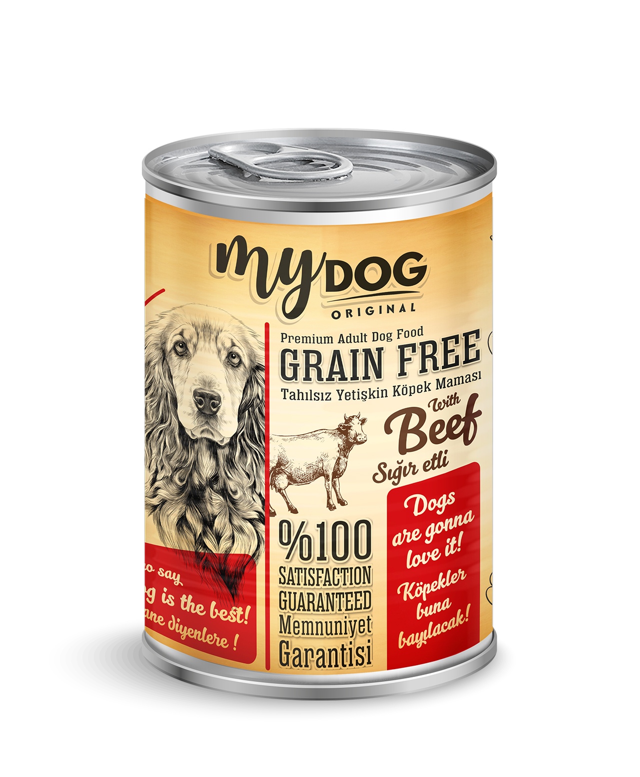PF mydog pate tahılsız sığır etli köpek konservesi 400gr -1
