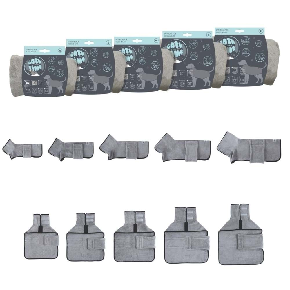 Bath Time Köpekler İçin Bornoz (M) BRSP-10126299-2