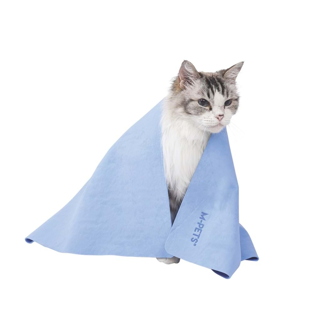 Bathtime Kedi ve Köpekler İçin Hızlı Kuruyan Havlu Mavi Renk Brsp-60106117-4