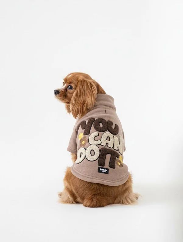 Bej Hakim Yaka Comfort Fit Köpek Sweat Ceketi (WarmFlex Koleksiyonu) S Beden-1