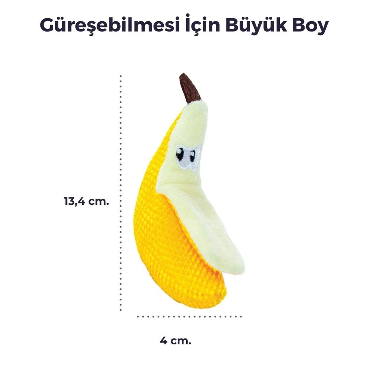 Dental Banana Cat Chew Toy Kedi Oyuncağı, Sarı - 67835M-3