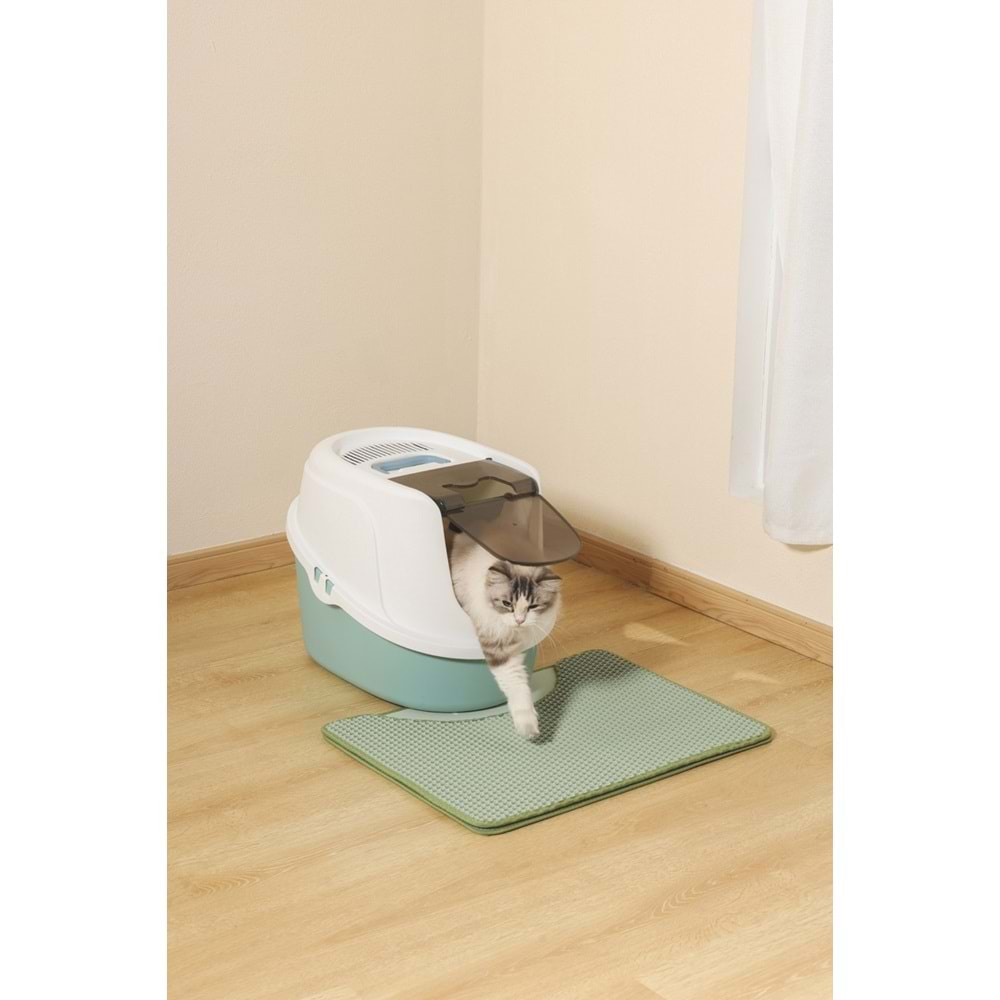 Duplex Elekli Kedi Kumu Paspası Yeşil 60X45 CM -4