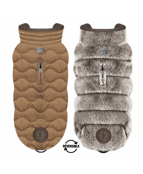 Gaspard Reversible Gri & Camel Çift Renkli Sweat -1