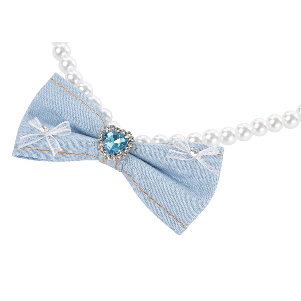 Glam Prestige Aksesuar Blue Denim Pearl L Beden Brsp-60804299-3
