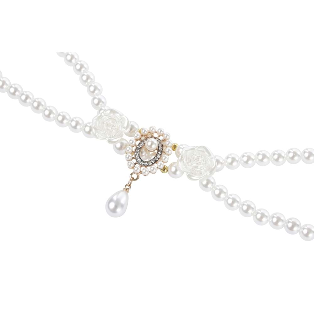 Glam Prestige Aksesuar White Roses L Beden Brsp-60803699 -3
