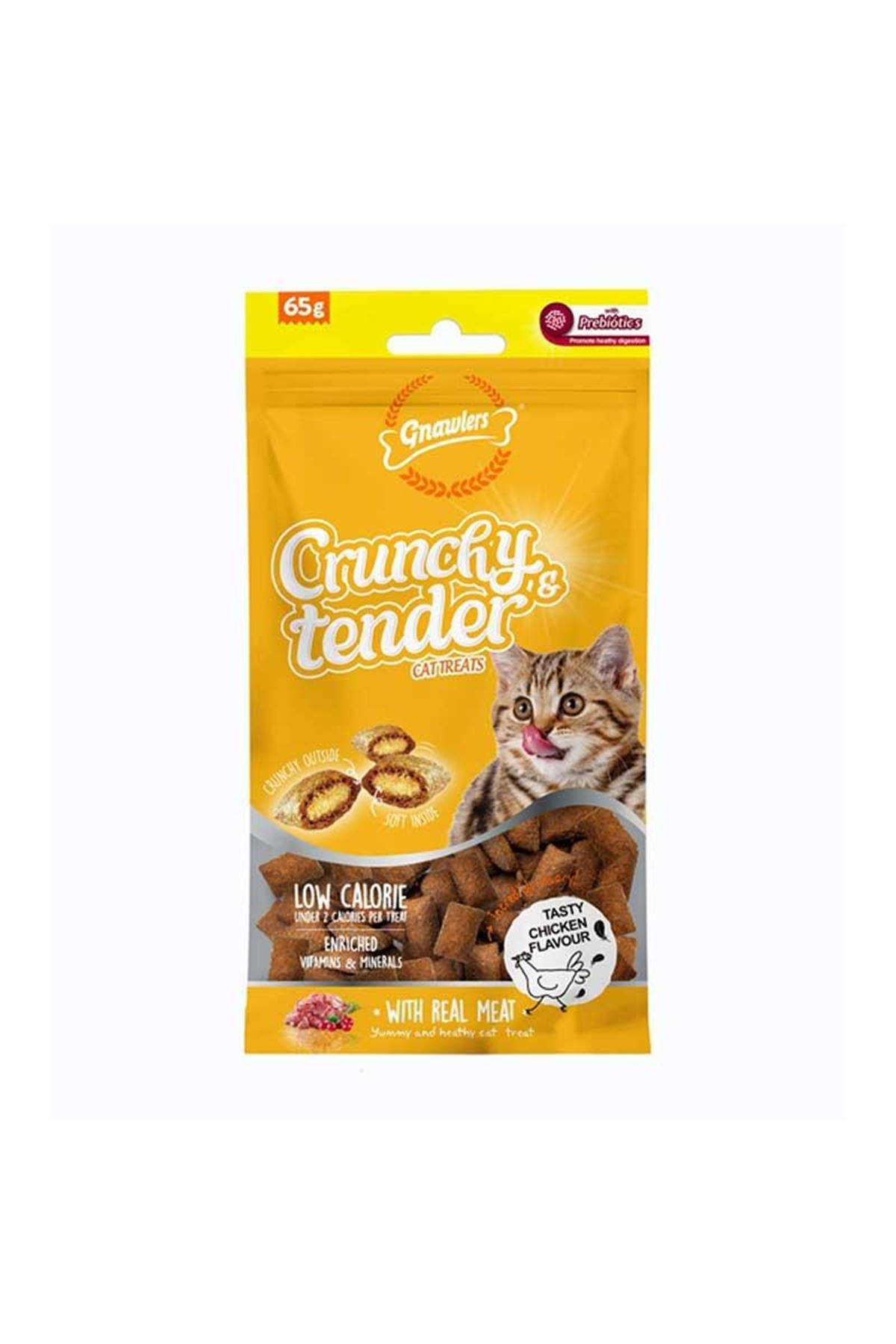 Crunchy Tavuklu Prebiotik Destekli Kedi Ödül Maması 65gr-1