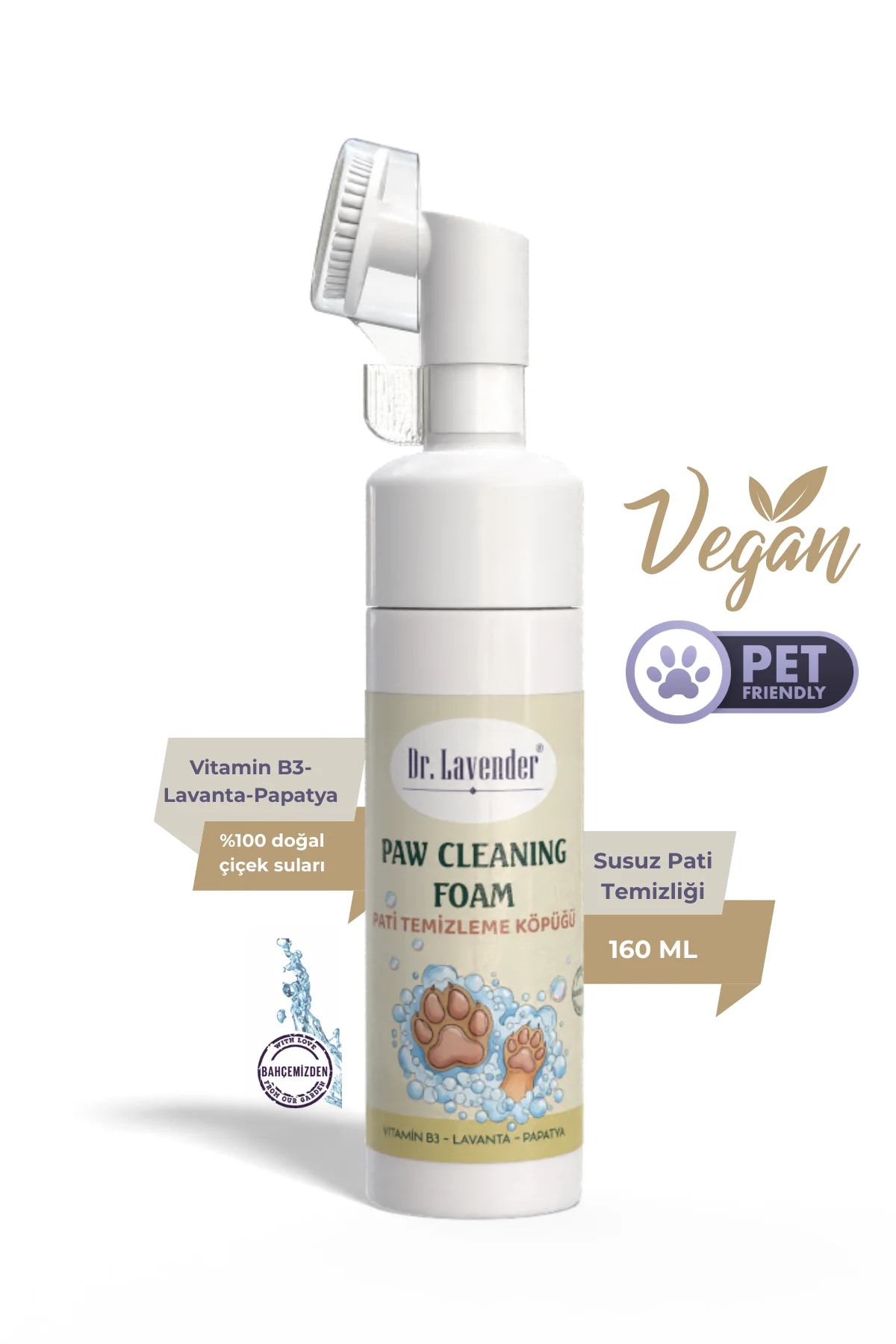 Kedi & Köpek Fırçalı Pati Temizleme Köpüğü-1