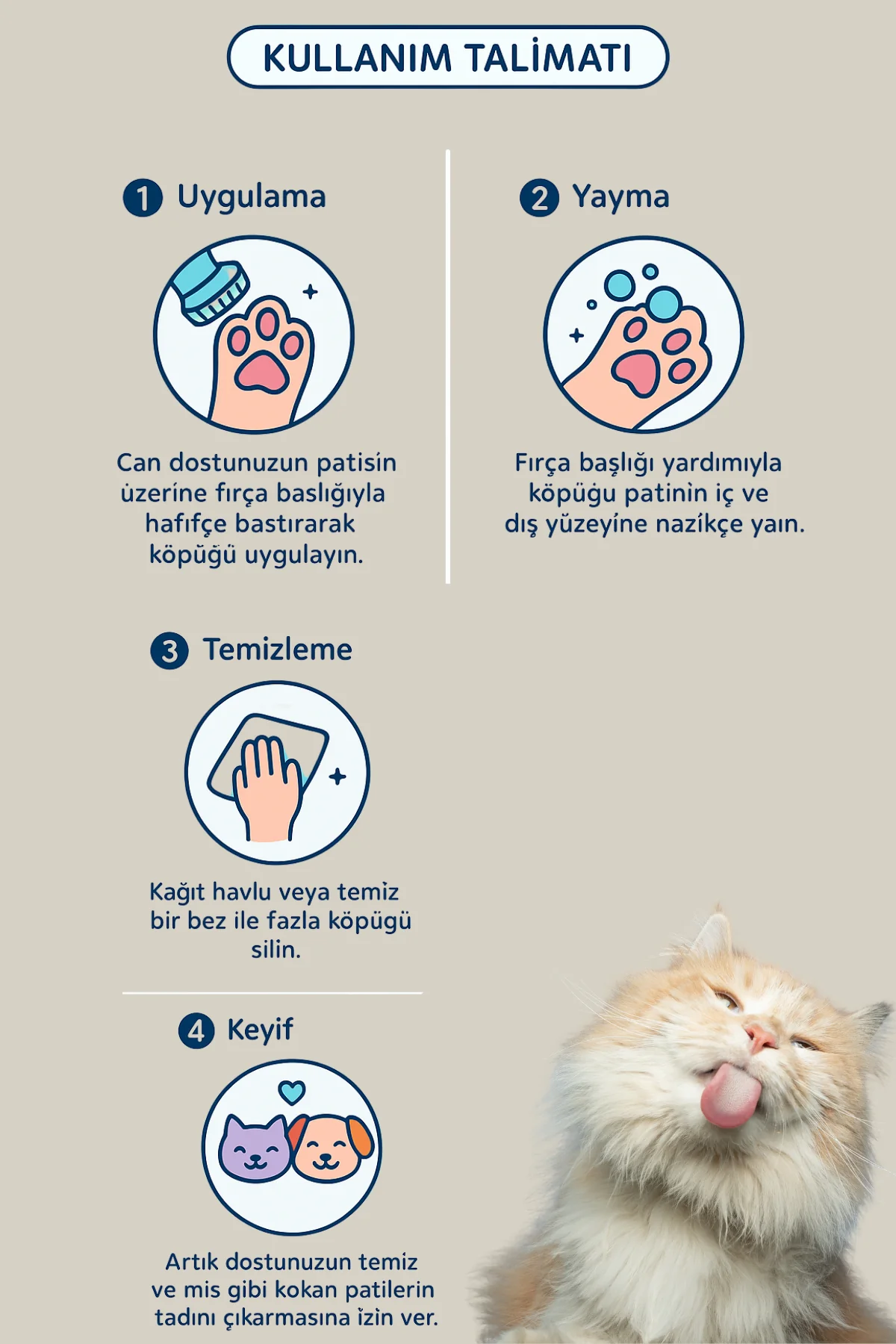 Kedi & Köpek Fırçalı Pati Temizleme Köpüğü-2