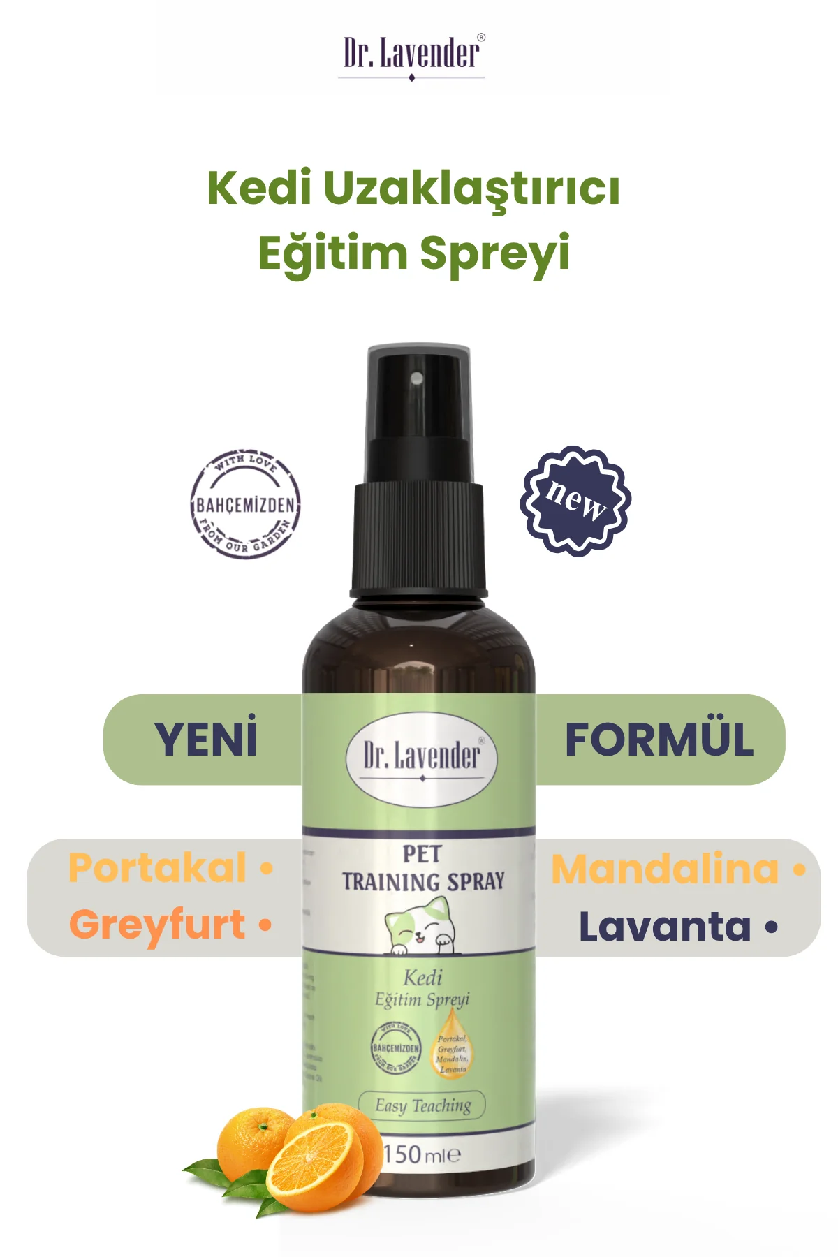 Kedi Uzaklaştırıcı Eğitim Spreyi Organik Bitkisel Yağlı Caydırıcı, Kovucu-1