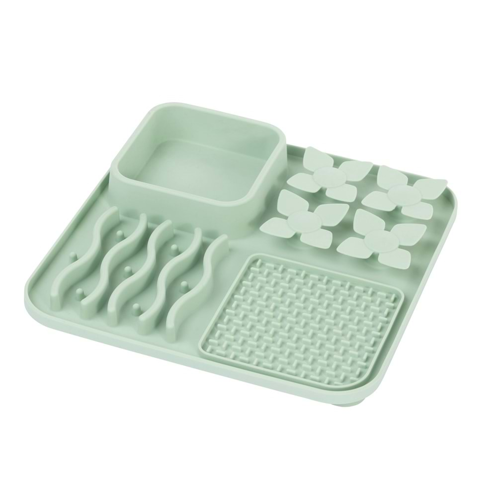Lecca Pro 4İN1 Yavaş Beslenme ve Yalama Matı Green Brsp-60569803-3