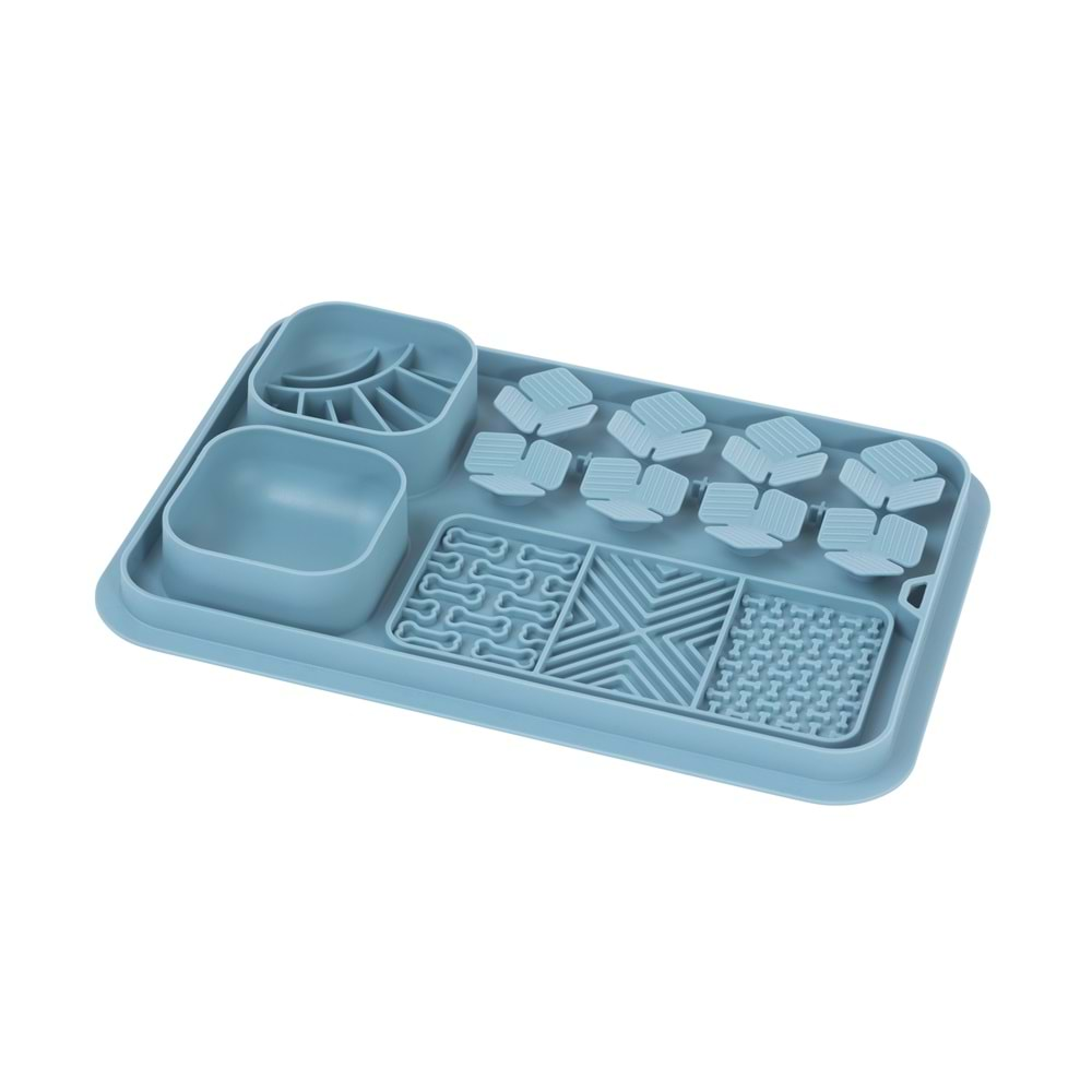 Lecca Pro 6İN1 Yavaş Beslenme ve Yalama Matı Blue S Beden Brsp-60569017 -3