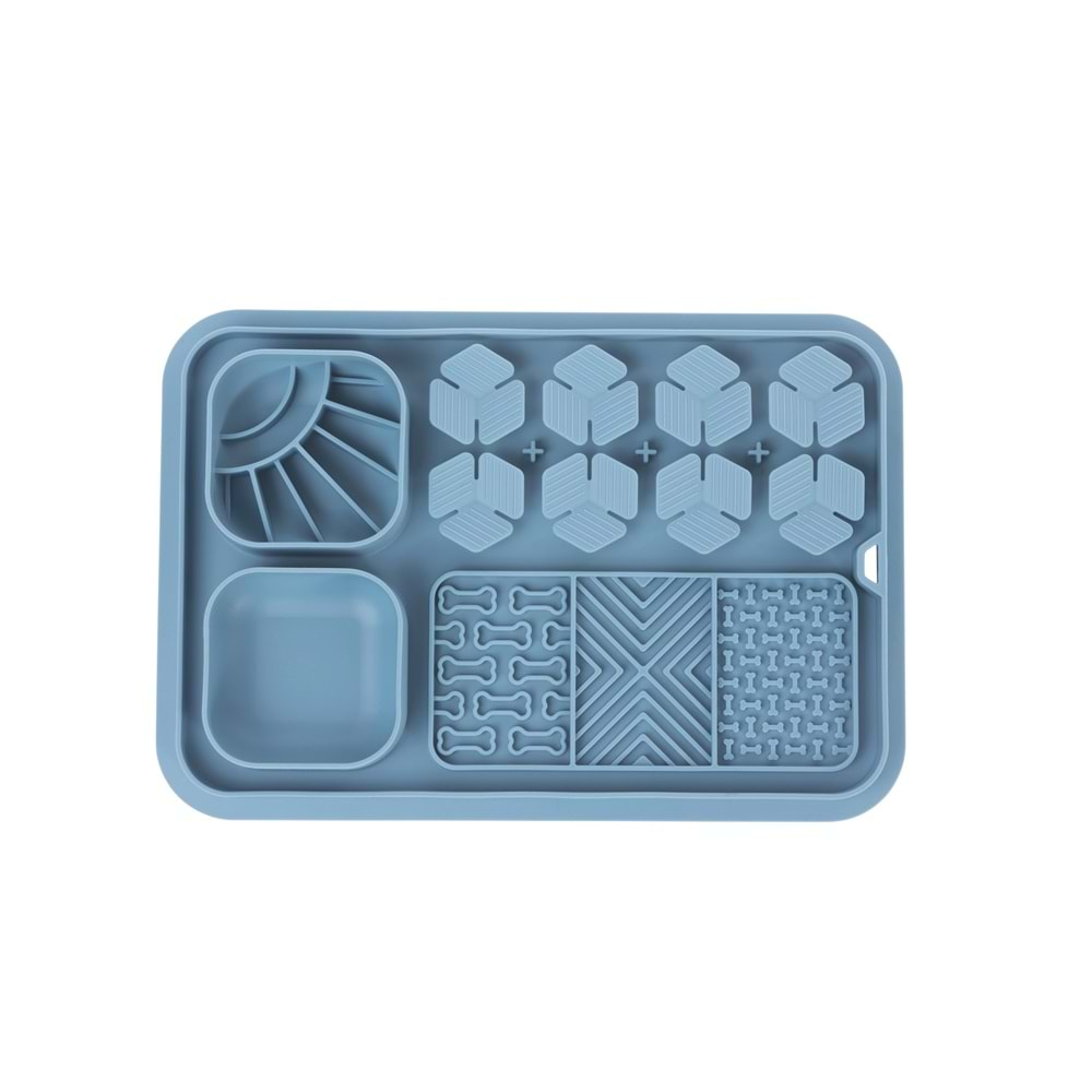 Lecca Pro 6İN1 Yavaş Beslenme ve Yalama Matı Blue S Beden Brsp-60569017 -4