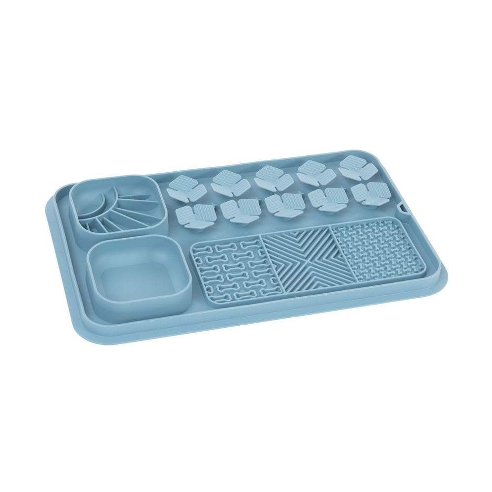 Lecca Pro 6İN1 Yavaş Beslenme ve Yalama Matı Blue L Beden Brsp-60569317 -3