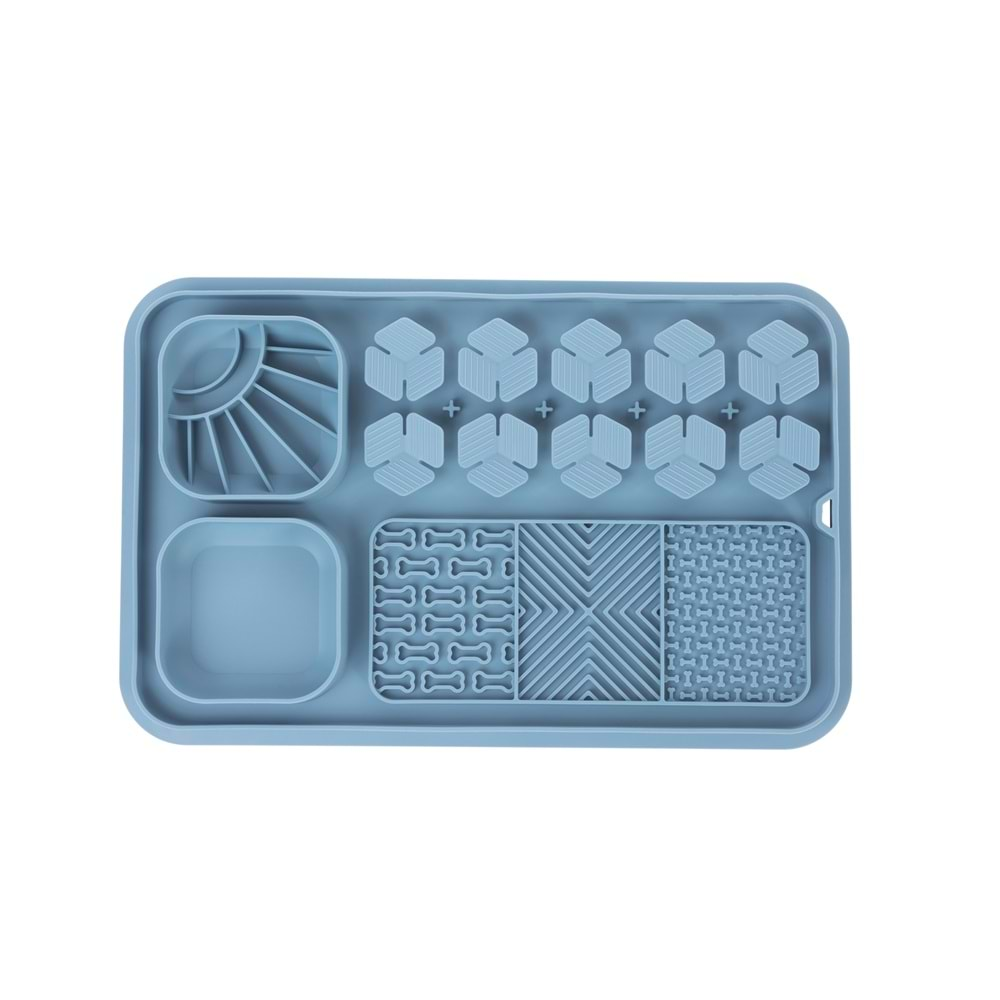 Lecca Pro 6İN1 Yavaş Beslenme ve Yalama Matı Blue L Beden Brsp-60569317 -4