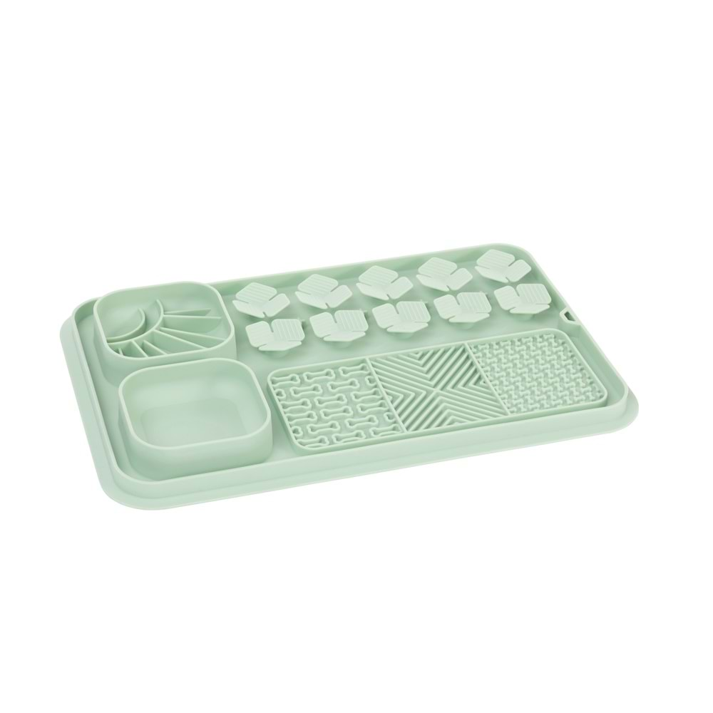 Lecca Pro 6İN1 Yavaş Beslenme ve Yalama Matı Green L Beden Brsp-60569203 -3