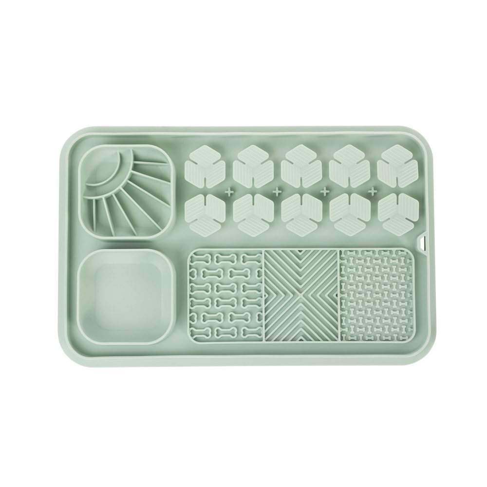 Lecca Pro 6İN1 Yavaş Beslenme ve Yalama Matı Green L Beden Brsp-60569203 -4