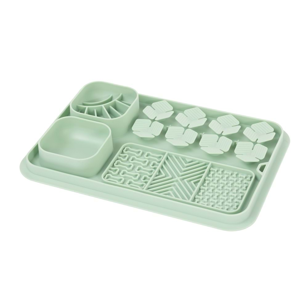 Lecca Pro 6İN1 Yavaş Beslenme ve Yalama Matı Green S Beden Brsp-60568903 -3