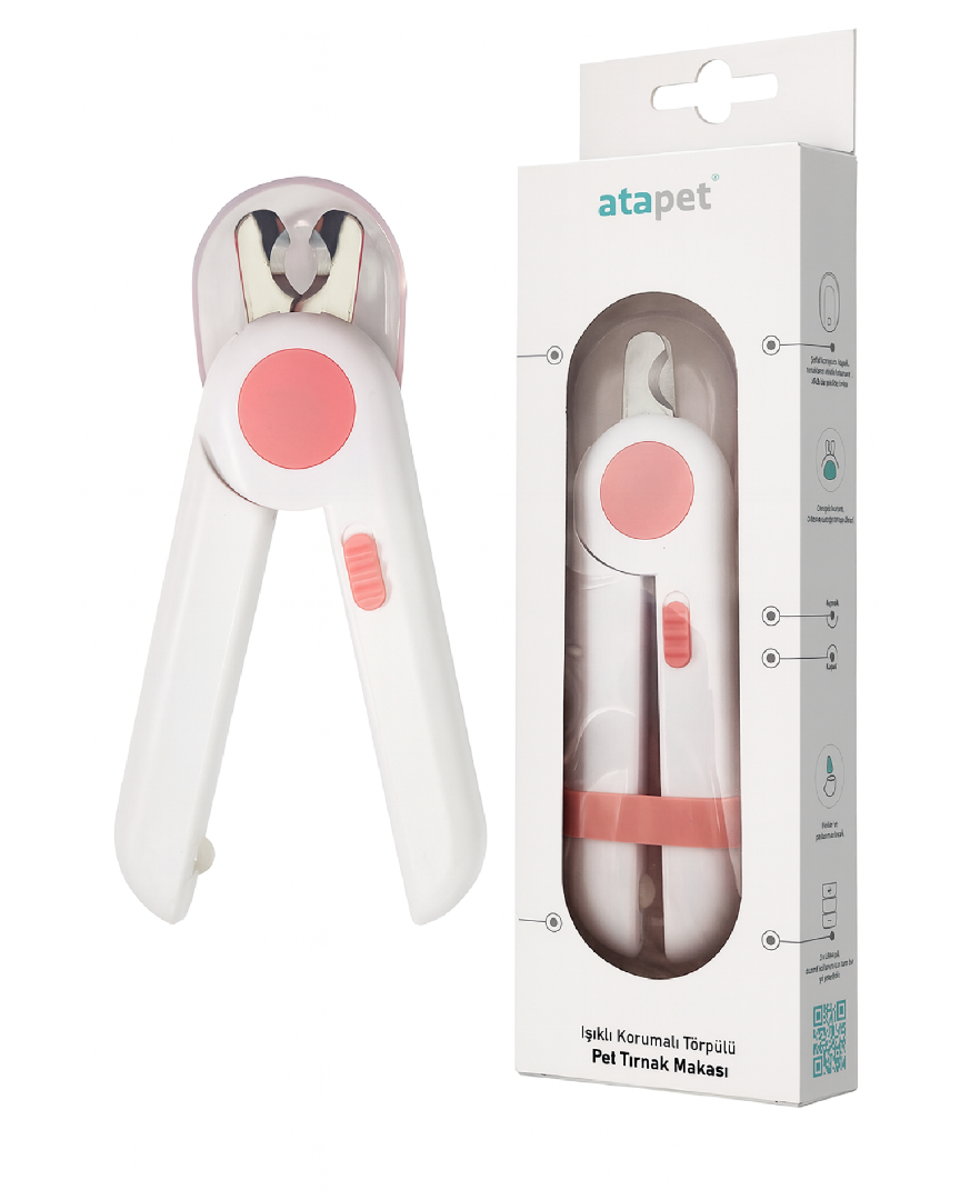 LED Işıklı Kedi Tırnak Makası Pembe-1
